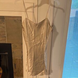 90’s Silk Elegant Gold Slip Dress $30 Small